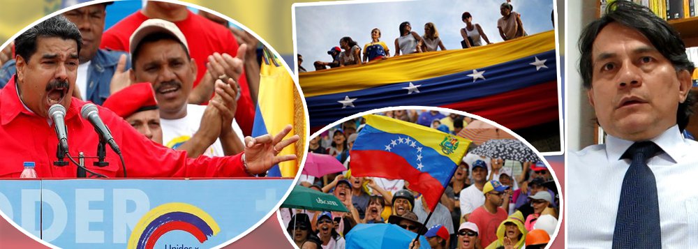 "Presente em Caracas como observador internacional das eleições venezuelanas, o juiz do Trabalho Jônatas Andrade, do Pará, diz em entrevista ao 247 que a Assembléia Constituinte pretende eliminar o divórcio entre o cidadão e o sistema político, um drama presente nos sistemas políticos do mundo inteiro," escreve Paulo Moreira Leite, articulista do 247; para o juiz, "o povo venezuelano chegou a encruzilhada de seu destino, buscando autorização e autoridade para para levar adiante o processo legítimo de exercício do poder pelo povo, pelo o povo e pelo povo"; conforme Jônatas Andrade, "a opção é capitular diante da pressão midiática, política, social, do sistema hegemônico, capitaneada pelos Estados Unidos"
