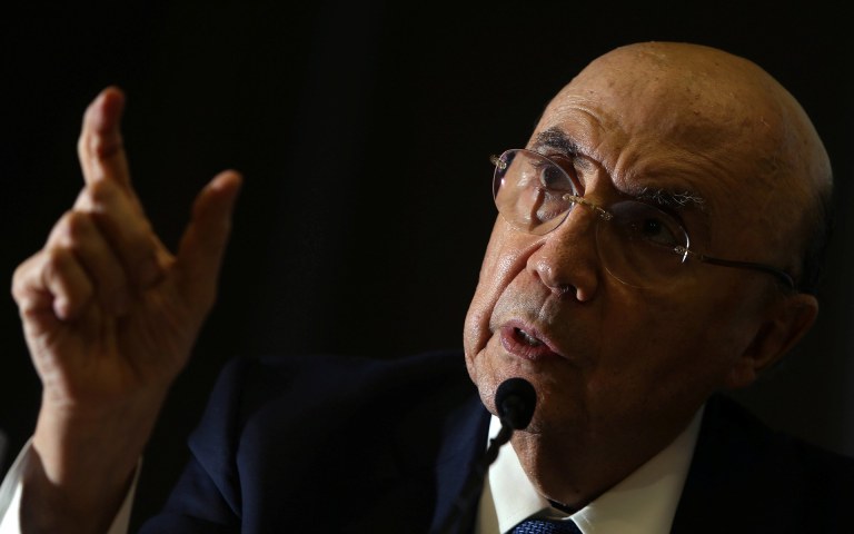 Ministro da Fazenda, Henrique Meirelles, durante coletiva de imprensa em Brasília 15/08/2017 REUTERS/Adriano Machado