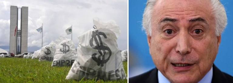 "Não adianta a enorme rejeição do pacotes de medidas do governo, não adianta a imensa rejeição do Temer, não adianta a esmagadora maioria da população ser a favor da saída do Temer por corrupto – o Congresso se rende ao poder do dinheiro do governo e dos interesses que representa. O STF não tem coragem de invalidar as decisões do Congresso em base às denuncias e provas sobre a forma como ele foi eleito. Deixou que ele tomasse a mais escandalosa das medidas – o golpe contra a Dilma – e assiste impávido as barbaridades que ele vota, contra tudo e contra todos", diz o colunista Emir Sader, ao comentar a compra do Congresso Nacional por Michel Temer