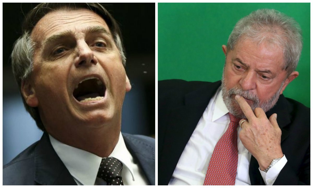 Deputado federal Jair Bolsonaro (PSC) e ex-presidente Luiz Inácio Lula da Silva