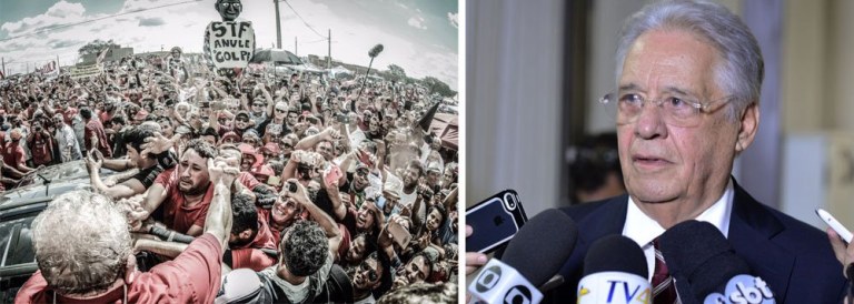 "O ex-presidente Fernando Henrique Cardoso, depois de permanecer algum tempo submerso para distanciar-se do seu pupilo Aécio Neves que enfrenta problemas com a Justiça, reapareceu expondo toda a sua enorme dor-de-cotovelo com a liderança de Lula que, apesar do massacre midiático e da perseguição da Lava-Jato, cresce na preferência do eleitorado para voltar à Presidência da República em 2018, conforme atestam as pesquisas de intenção de votos", diz o colunista Ribamar Fonseca; "FHC debocha da inteligência do povo, que sabe exatamente o que ele fez e, também, o que Lula fez, o que facilita a comparação. O povo, afinal, sabe que Lula não tem fazenda, nem apartamentos em Paris, Nova York e na capital paulista"