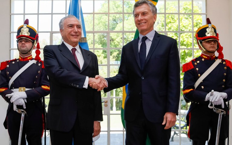 Presidente Michel Temer durante encontro com Presidente da República Argentina, Mauricio Macri (Olivos - Argentina 03/10/2016)
