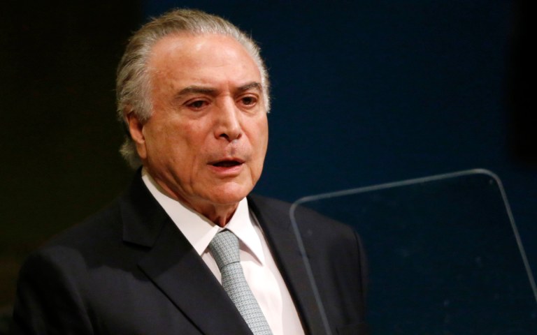 Presidente Michel Temer em Nova York 19/09/2017 REUTERS/Shannon Stapleton