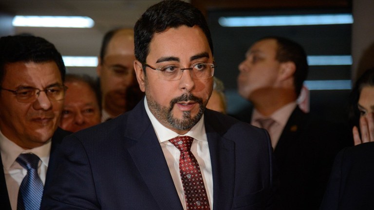 Rio de Janeiro - Juiz Marcelo Bretas (ao centro) recebe apoio de artistas, juízes federais, políticos e procuradores da força tarefa da Operação Lava-Jato (Fernando Frazão/Agência Brasil)