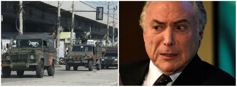 "Por qualquer ângulo que se examine, a intervenção no Rio de Janeiro é aquele tipo de escolha que tem enorme chance de colecionar muito fracasso e de produzir zero acerto", afirma o colunista Jeferson Miola; "É uma decisão tremendamente equivocada e ineficaz, que não resolverá os problemas da violência, insegurança e do crime organizado no Rio", continua; "A verdade é que a oligarquia golpista pode ter adicionado um novo ingrediente ao cardápio de opções para perpetuar o golpe"