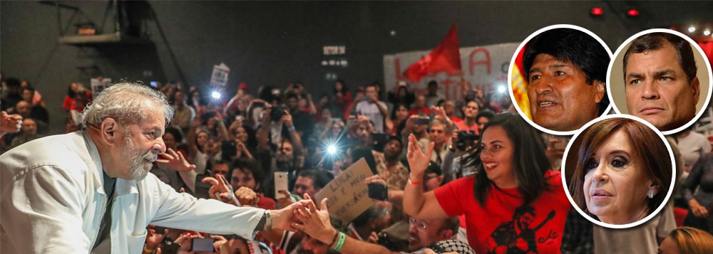 Colunista do 247 Emir Sader critica as perseguições a líderes populares da América Latina como Lula, Evo Morales, Rafael Correa e Cristina Kirchner, como forma de tentar excluí-los da disputa democrática pelas eleições, pela via judicial e pela destruição de suas imagens pela mídia; "A esquerda, o movimento popular, todos os que defendem a democracia nos nossos países, tem que se empenhar a fundo na resistência contra os regimes de exceção, na denuncia do seu caráter antidemocrático, no seu objetivo de restauração neoliberal. Desse enfrentamento depende o futuro do continente por muito tempo", diz Emir
