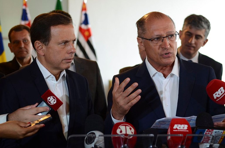 São Paulo - O governador Geraldo Alckmin e o prefeito João Dória reunem secretários do governo e prefeitura em seminário de integração para discutir ações prioritárias e parceirias (Rovena Rosa/Agência Brasil)