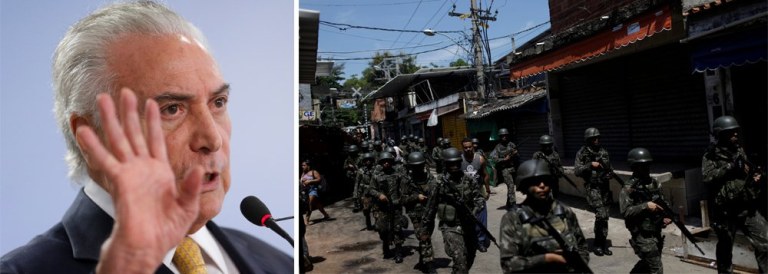 "Enquanto Temer e aliados procuram apoio para o decreto sobre a intervenção no Rio de Janeiro, população das favelas prepara-se para enfrentar uma opressão que conhece muito bem", escreve Paulo Moreira Leite, articulista do 247; "Circulam vídeos com dicas para a população negra se comportar diante de uma patrulha da polícia ou do Exército, enquanto a Federação de Favelas mostra que gastos recentes em ações de repressão, no Maré, envolveram custos doze vezes mais altos do que as verbas destinadas a programas sociais"; avaliando a postura desconfiada dos maiores jornais paulistas, PML acredita que ela traduz receios de parte da elite que não recusava apoio a Temer desde o golpe mas agora receia um salto no escuro
