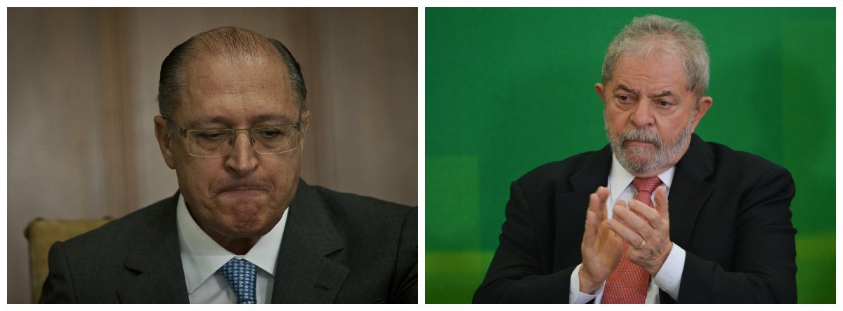 Governador de São Paulo, Geraldo Alckmin (PSDB) e ex-presidente Luiz Inácio Lula da Silva