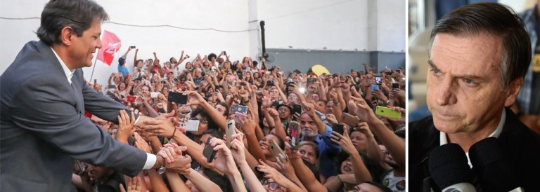 Haddad em crescimento, Bolsonaro em decomposição