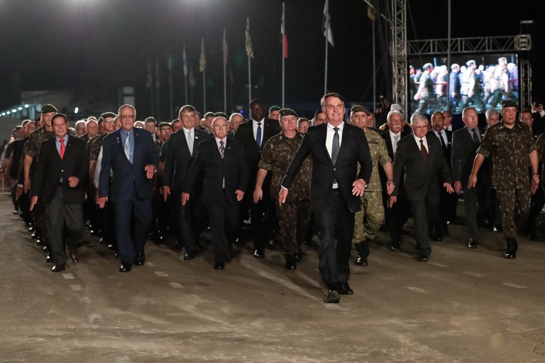 (Santa Maria - RS, 15/06/2019) Presidente da República, Jair Bolsonaro durante Desfile dos Artilheiros da Reserva, da Ativa e de Alunos da Escola Militar.rFoto: Alan Santos/PR