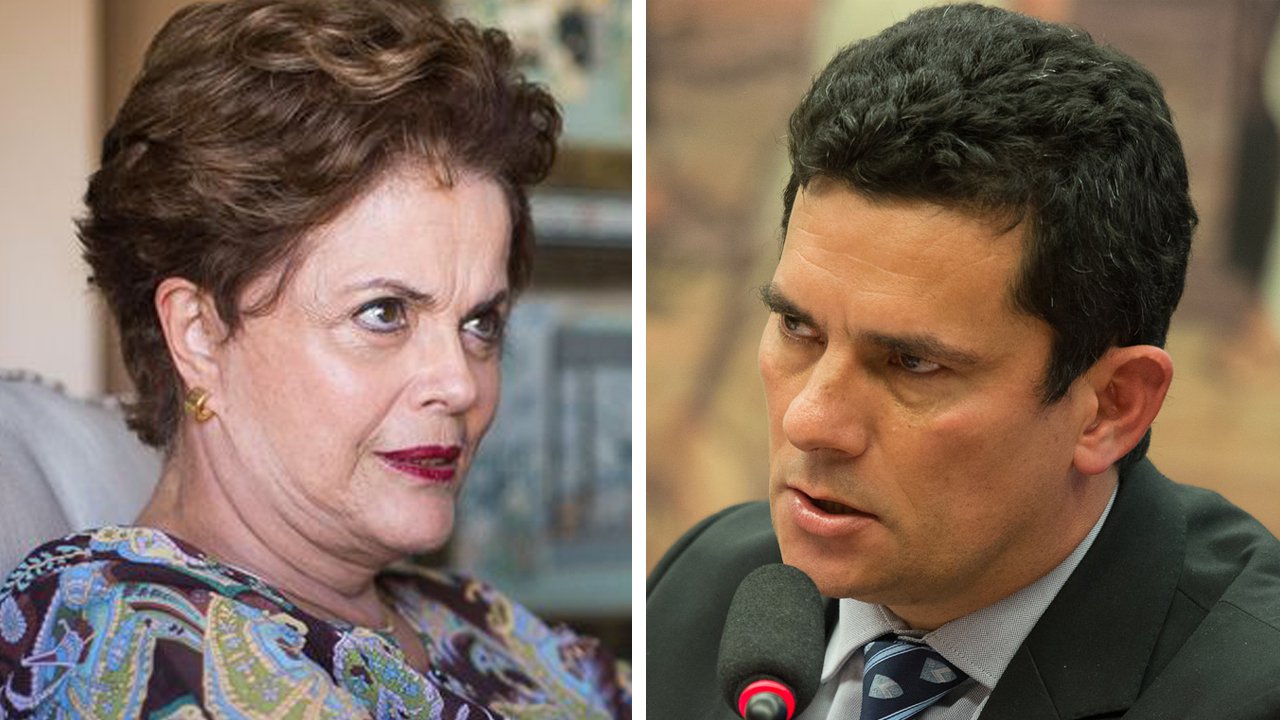 Ex-presidente Dilma Rousseff e ministro Sérgio Moro