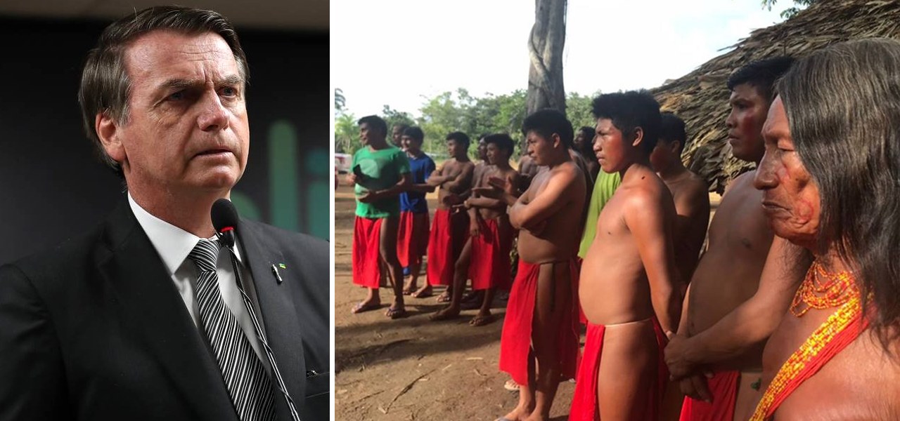 Jair Bolsonaro e índios Wajapi, do Amapá.