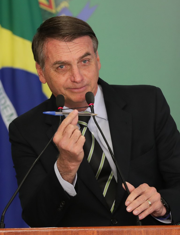 BrasÃlia- DF. 15-01-2019- Presidente Bolsonaro assina decreto liberando a compra de armas para cidadão de bem. Foto Lula Marques