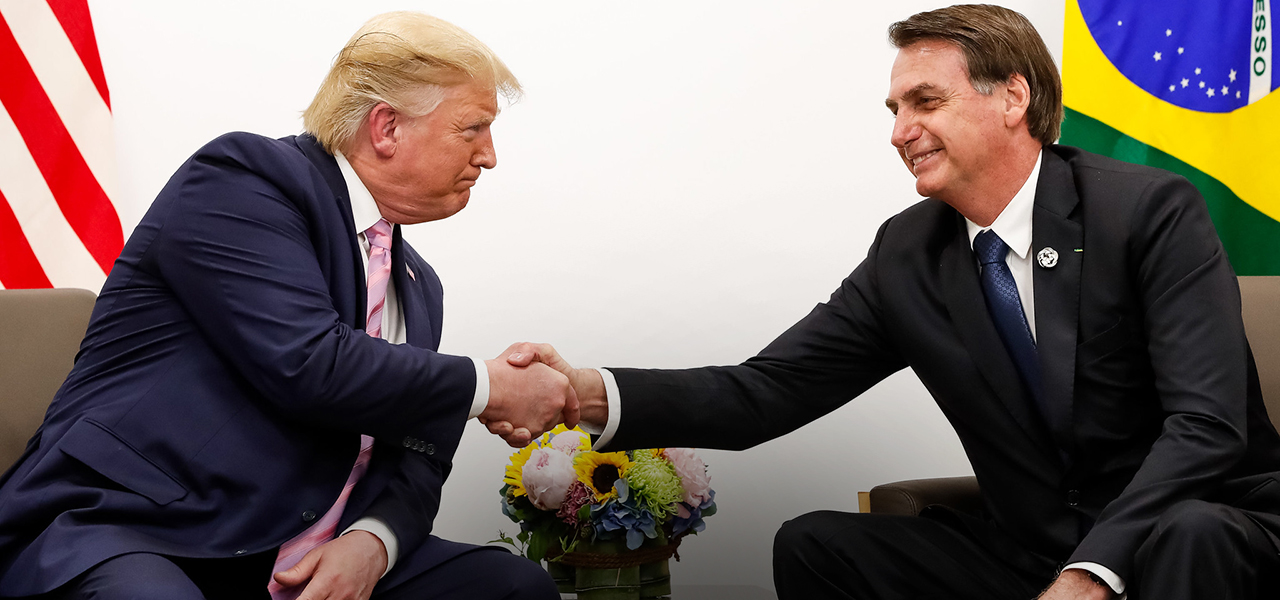 Jair Bolsonaro, durante Reunião com Donald J. Trump