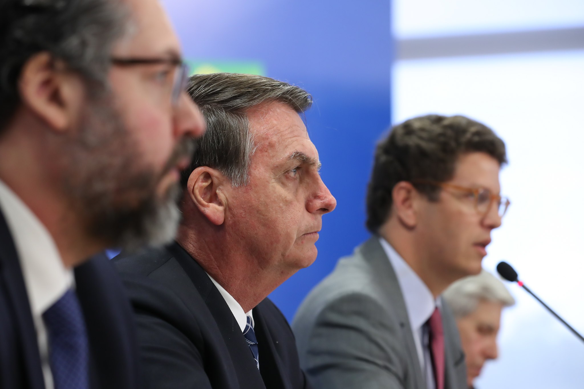 Brasília - Jair Bolsonaro, Ricardo Salles e Ernesto Araújo