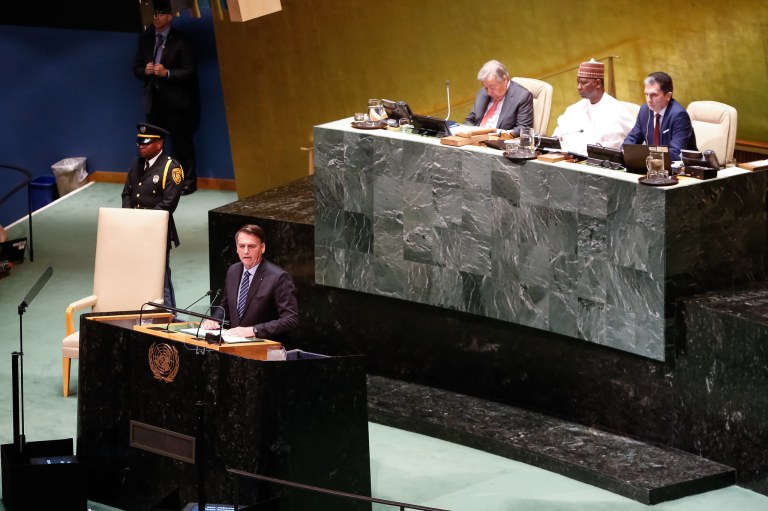 Bolsonaro discursa na Assembleia Geral da ONU