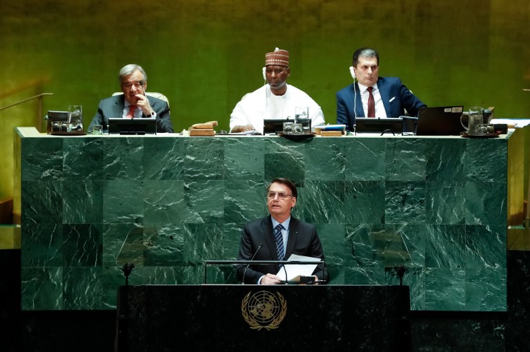 Jair Bolsonaro discursa na Assembleia Geral da ONU, em Nova York