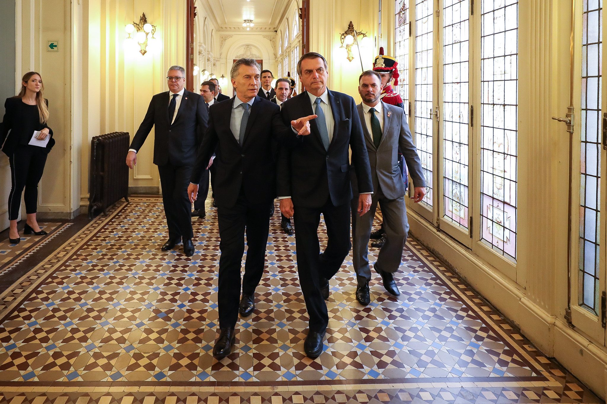 Mauricio Macri e Jair Bolsonaro em Buenos Aires, Argentina.