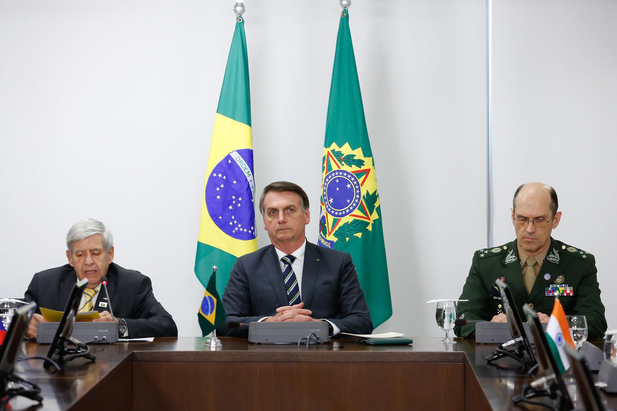 Jair Bolsonaro, ao lado de General Heleno.