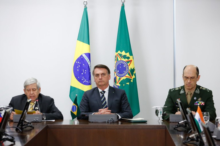 Jair Bolsonaro, ao lado de General Heleno.