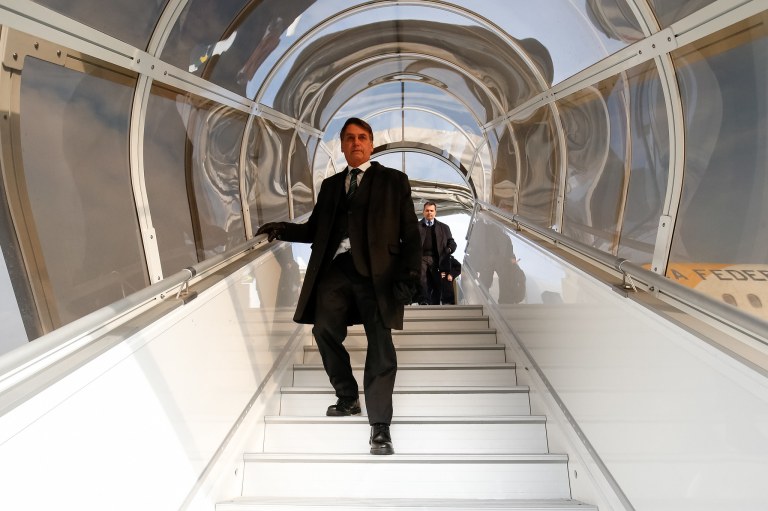 Bolsonaro, em janeiro, em viagem à Suíça