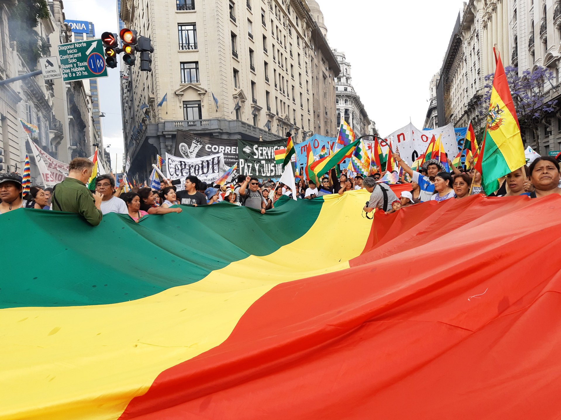 manifestantes bolívia
