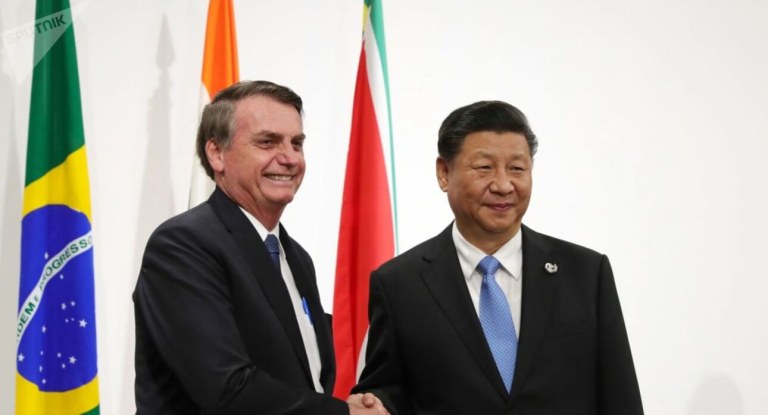 Jair Bolsonaro e Xi Jinping
