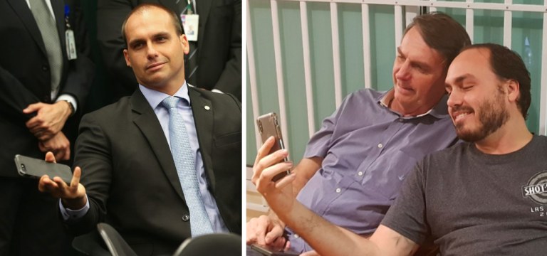 Eduardo, Jair e Carlos Bolsonaro
