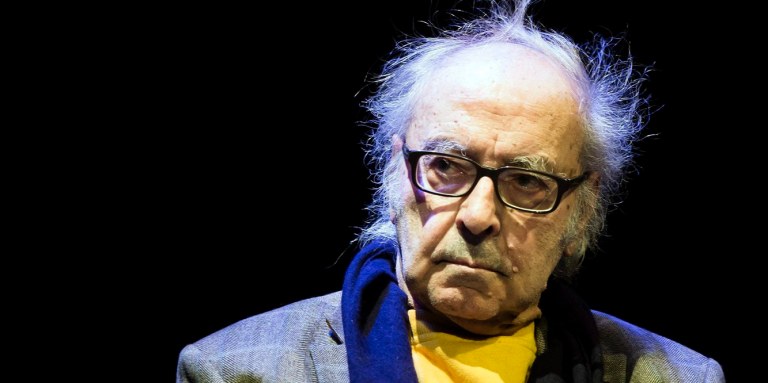 ©JEAN-CHRISTOPHE BOTT/EPA/MAXPPP - epa03948482 French-Swiss director Jean-Luc Godard attends the award ceremony of the 'Prix et Bourses culturels Leenaards 2013' in Lausanne, Switzerland, 13 November 2013. Godard received the Leenards Foundation Cultural Prize.  EPA/JEAN-CHRISTOPHE BOTT

*** FRANCE ONLY *** (MaxPPP TagID: maxpeoplefrthree305116.jpg) [Photo via MaxPPP]