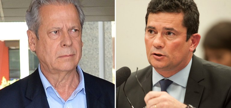 José Dirceu e Sérgio Moro