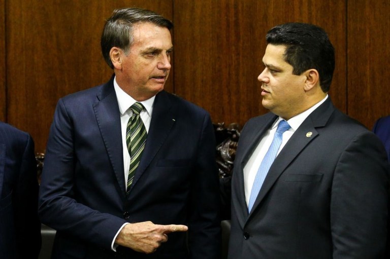 Jair Bolsonaro e Davi Alcolumbre