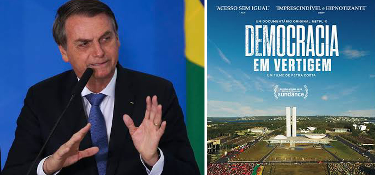 Bolsonaro criticando o filme brasileiro indicado ao Oscar.