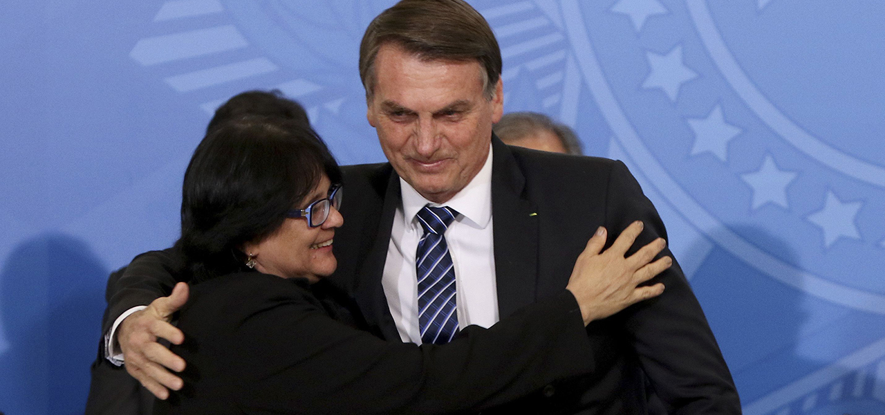 Damares Alves e Jair Bolsonaro