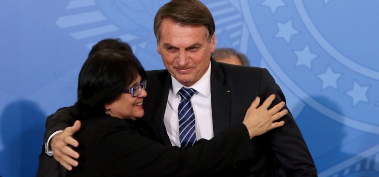 Damares Alves e Jair Bolsonaro