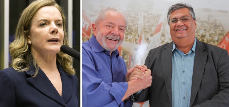 Gleisi Hoffmann, Lula e Flávio Dino
