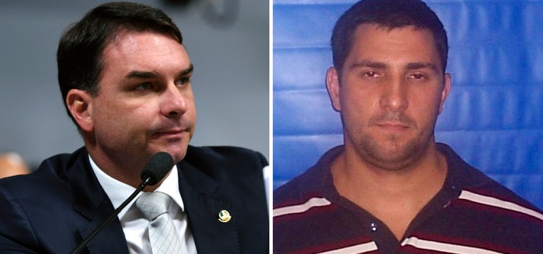 Flávio Bolsonaro e Adriano Mendonça da Nóbrega