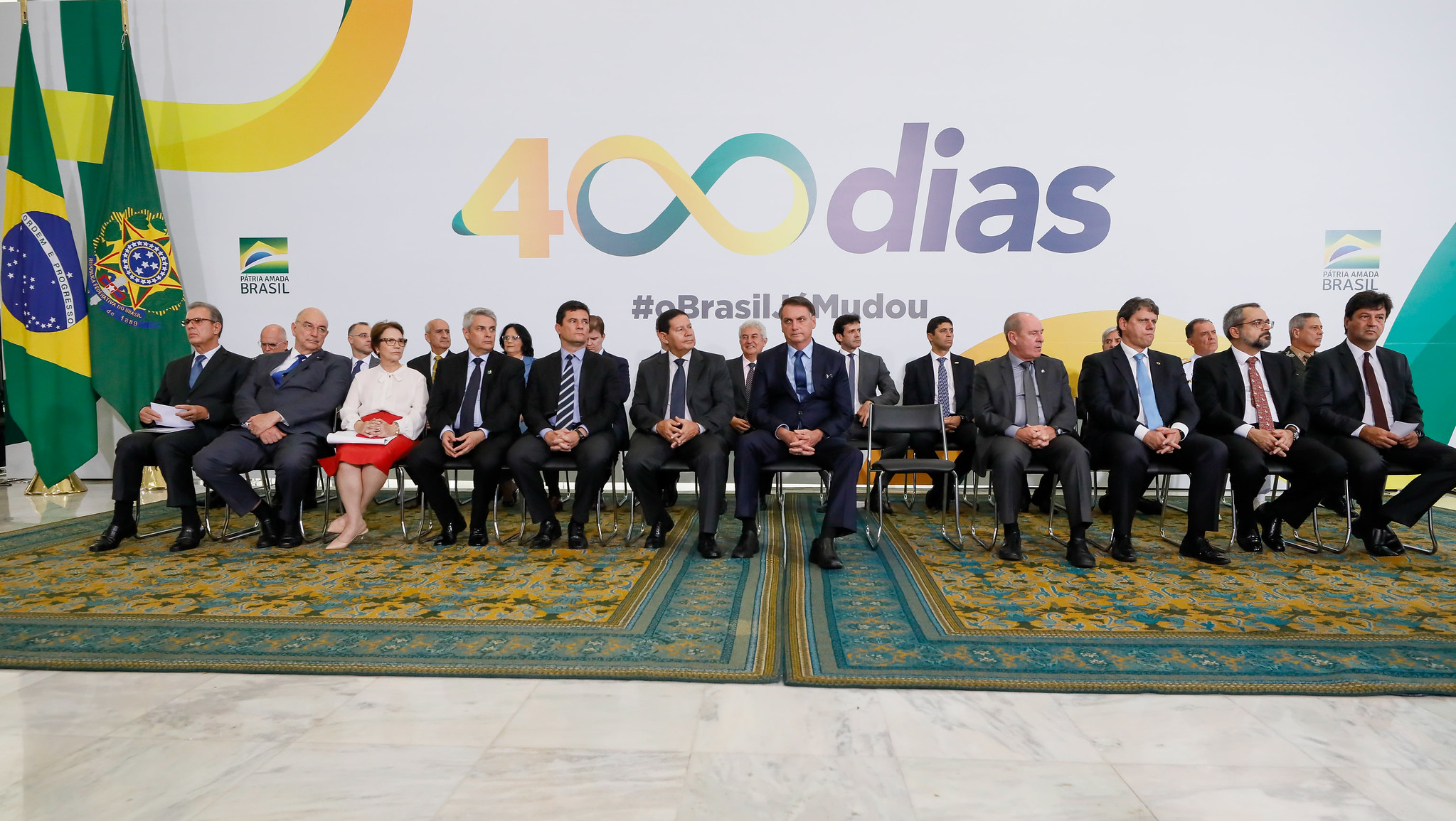 Bolsonaro em cerimônia de 400 dias de governo