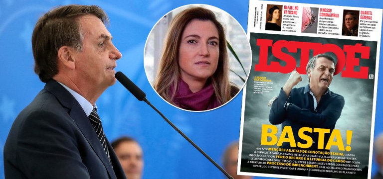 Bolsonaro, Patrícia Campos Mello e capa da Istoé
