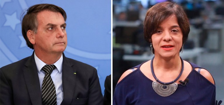 Jair Bolsonaro e Vera Magalhães