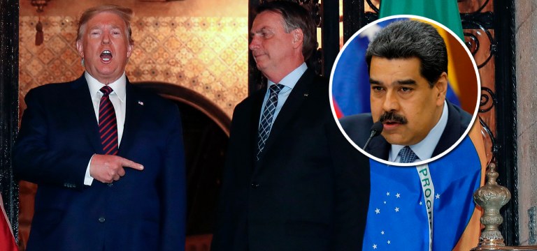 Donald Trump, Jair Bolsonaro e Nicolas Maduro
