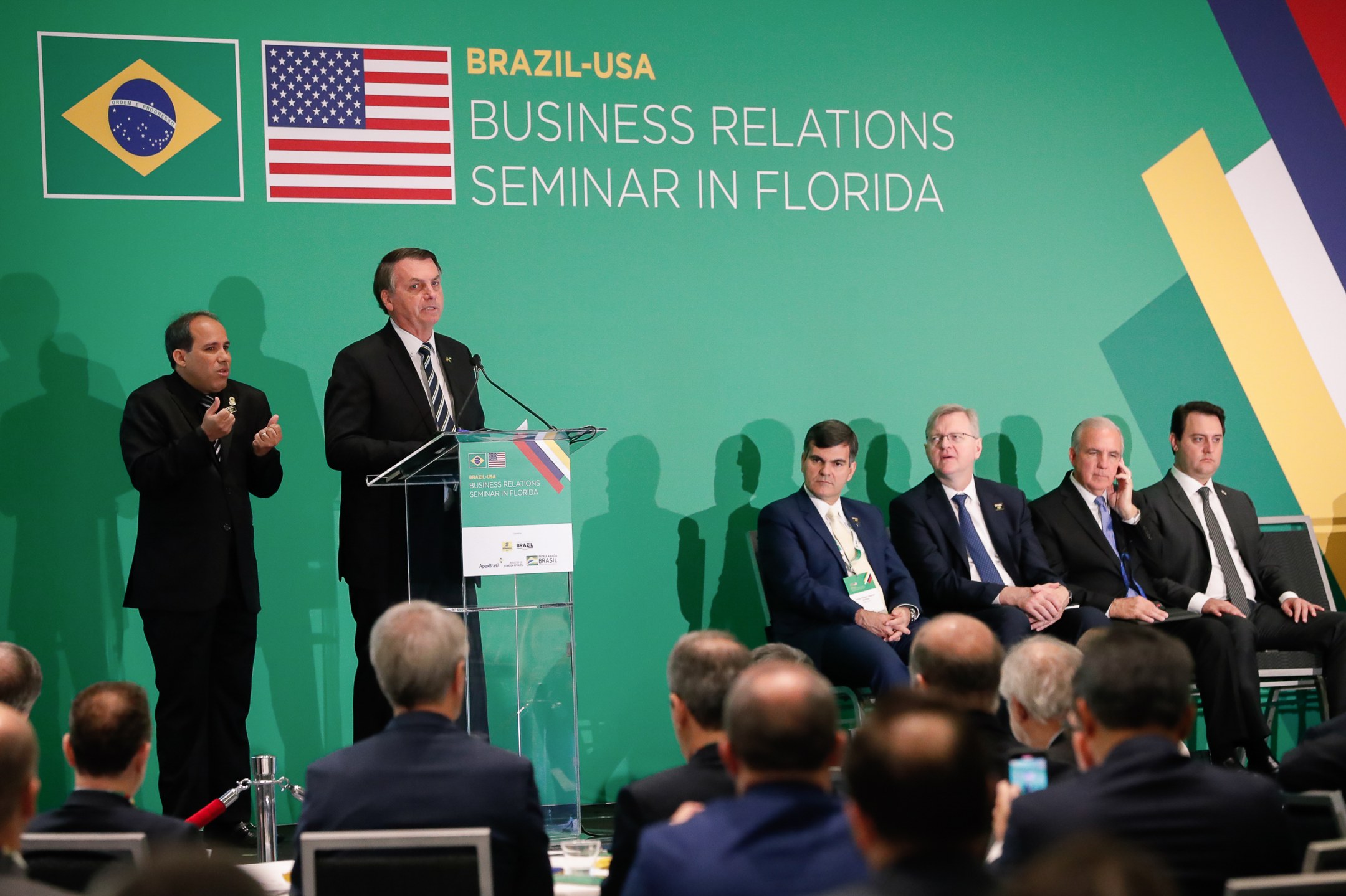 (Miami - Flórida, 09/03/2020) Palavras do Senhor Presidente da República Jair Bolsonaro.
Foto: Alan Santos/PR