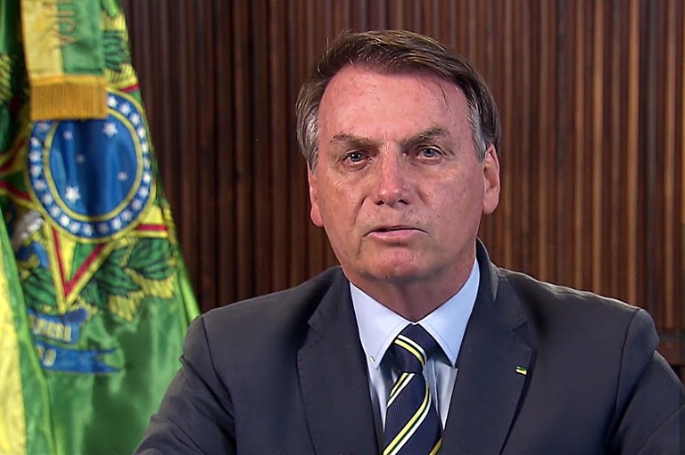 O presidente Jair Bolsonaro faz pronunciamento oficial sobre a declaração de pandemia do coronavírus pela Organização Mundial da Saúde (OMS).