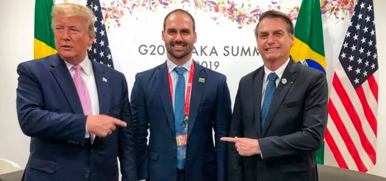 Trump, Eduardo e Jair Bolsonaro