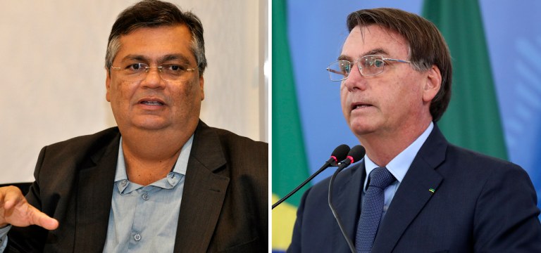 Flávio Dino e Jair Bolsonaro