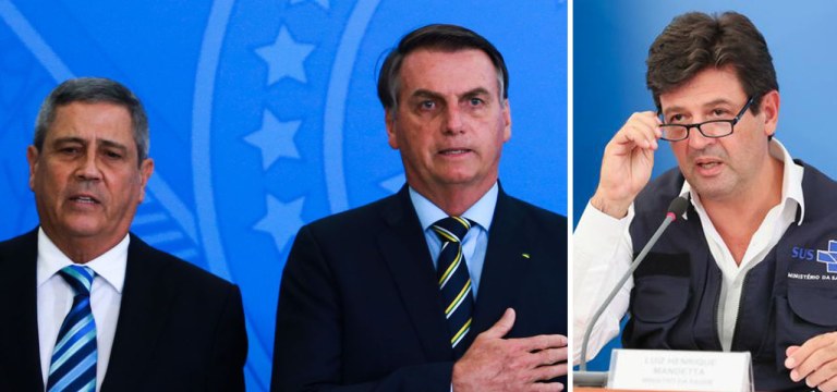 Luiz Henrique Mandetta e Jair Bolsonaro