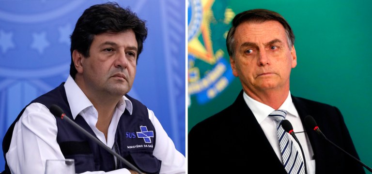 Luiz Henrique Mandetta e Jair Bolsonaro
