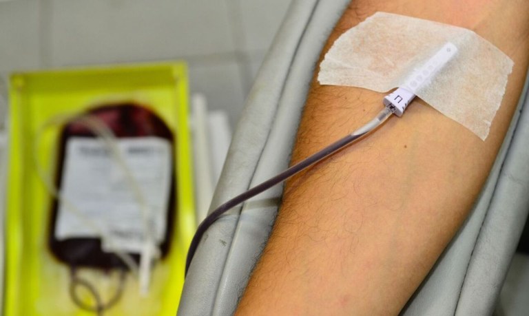 Processo de doação de sangue