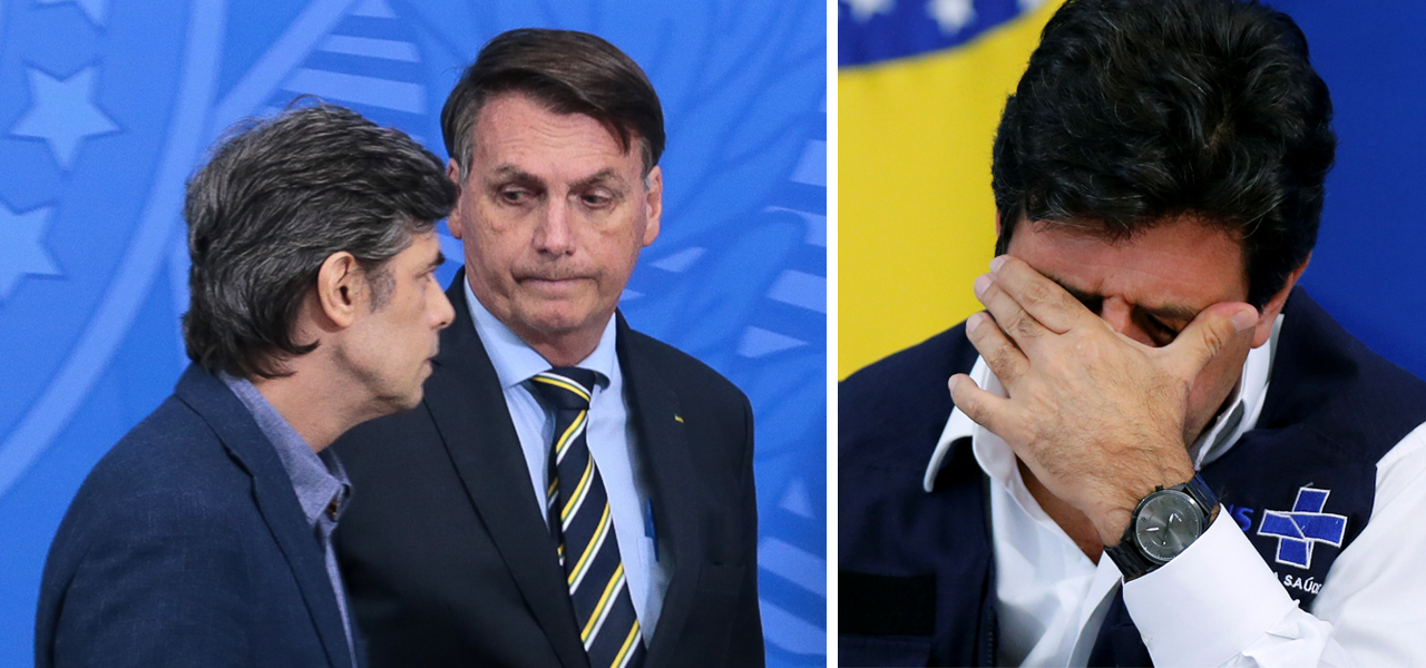 Nelson Teich, Jair Bolsonaro e Nelson Mandetta