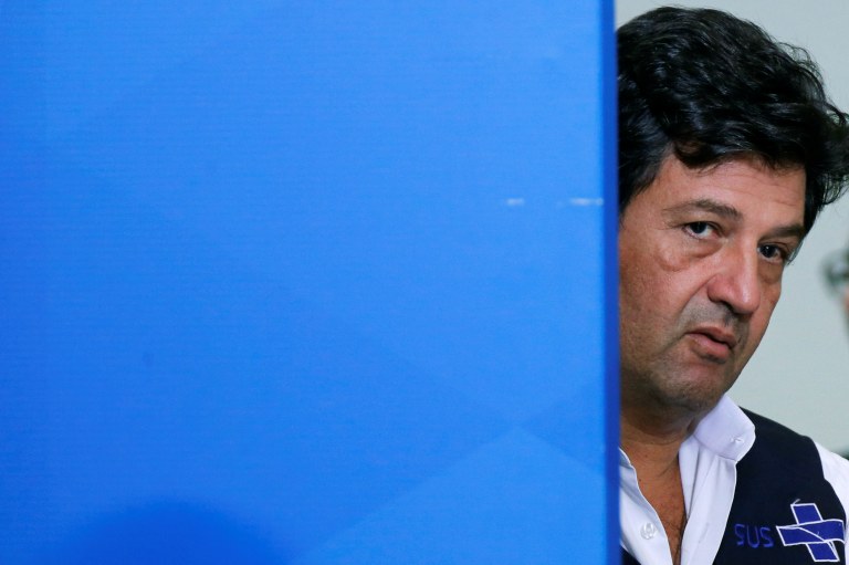 Mandetta no Planalto, antes de entrevista sobre coronavírus 14/4/2020